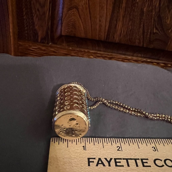 Betsey Johnson Teal/Aqua Crystal Gold Tone Coca Cola Replica Can Necklace, new - Picture 7 of 8